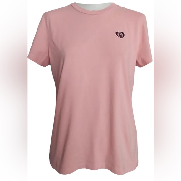 Sandro Tops - SANDRO Paris Short Sleeve T-shirt With Heart Logo Appliqué On Chest Womens Large